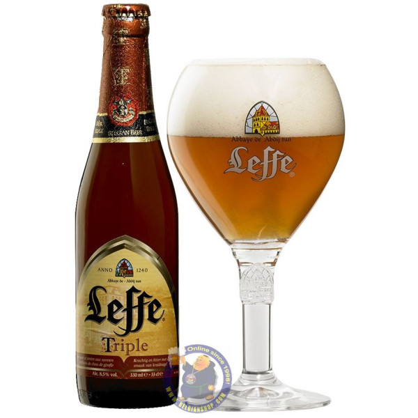 Biere Belge d'abbaye Leffe Triple 33 cl en caisse complète