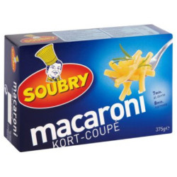 Buy-Achat-Purchase - Soubry Pasta Macaroni Cut 375g - Belgian Pasta - Soubry