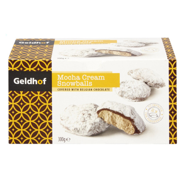Buy-Achat-Purchase - Geldhof Moka Snowballs 300 gr - Chocolate Gifts - Geldhof