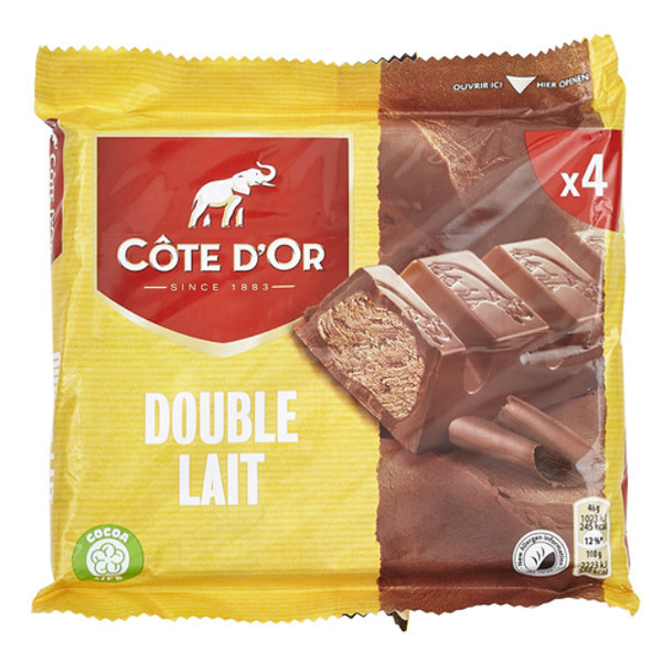 Buy-Achat-Purchase - Cote d'Or Dobble Milk - Double Lait 4x46g - Cote d'Or - Cote D'OR