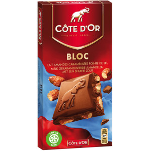 Buy-Achat-Purchase - Cote d'Or BLOC Milk Almonds Salted 180g - Cote d'Or - Cote D'OR