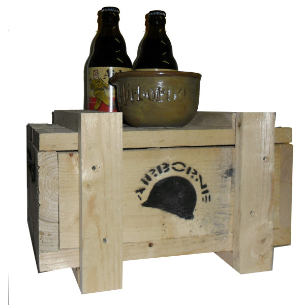 Buy-Achat-Purchase - Bastogne Airborne Wooden Pack 2x33 + 1mug - Beers Gifts -