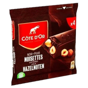 Buy-Achat-Purchase - Cote d'Or Dark Chocolate Bars Hazelnut 4x 45 g - Cote d'Or - Cote D'OR