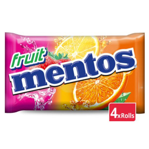 Buy-Achat-Purchase - Mentos Fruit 4 X 37,5g - Fruit candy / Dextrose -