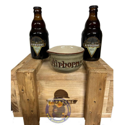 Buy-Achat-Purchase - Bastogne Airborne Wooden Pack 2x33 + 1mug - Beers Gifts -