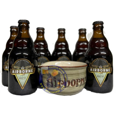 Buy-Achat-Purchase - Bastogne Airborne Pack 6x1/3L + 1 Helmet - Beers Gifts -