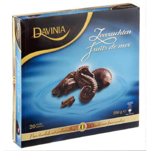 Buy-Achat-Purchase - DAVINIA fruits de mer chocolat noir 250g - Chocolate Gifts - Davinia